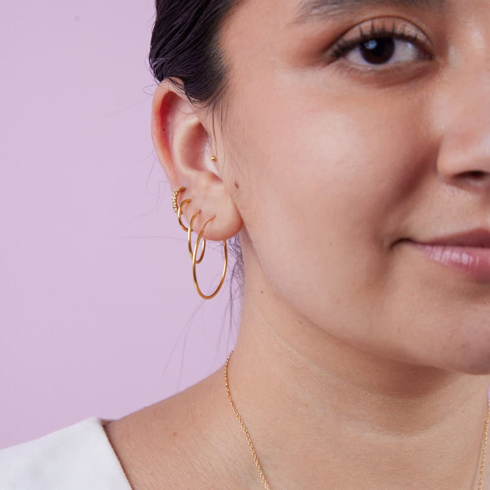 Goia AROS Aros argolla 12 mm gold