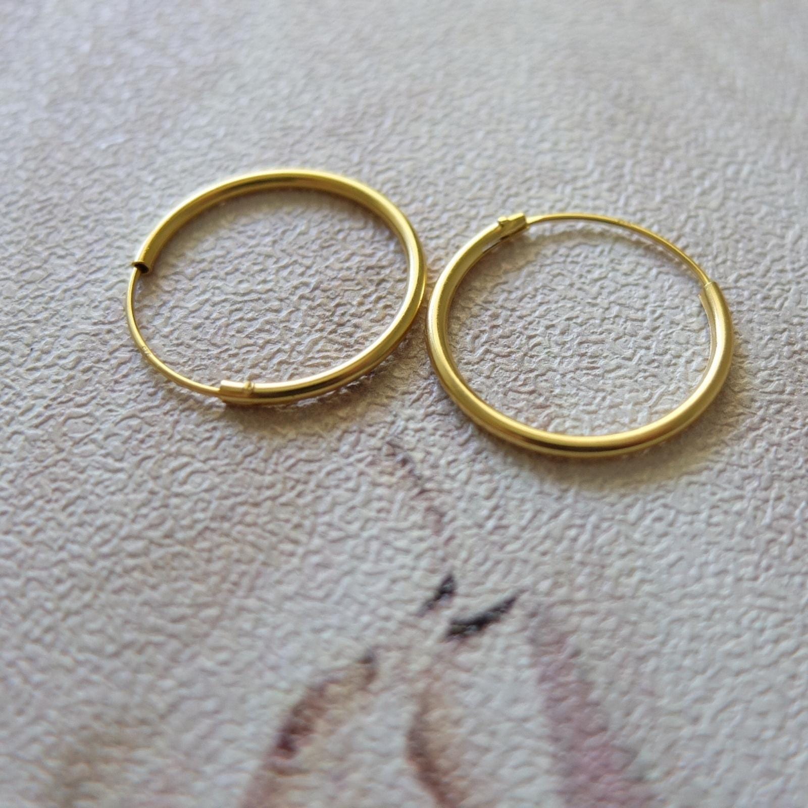 Aros Argolla 18 mm Gold