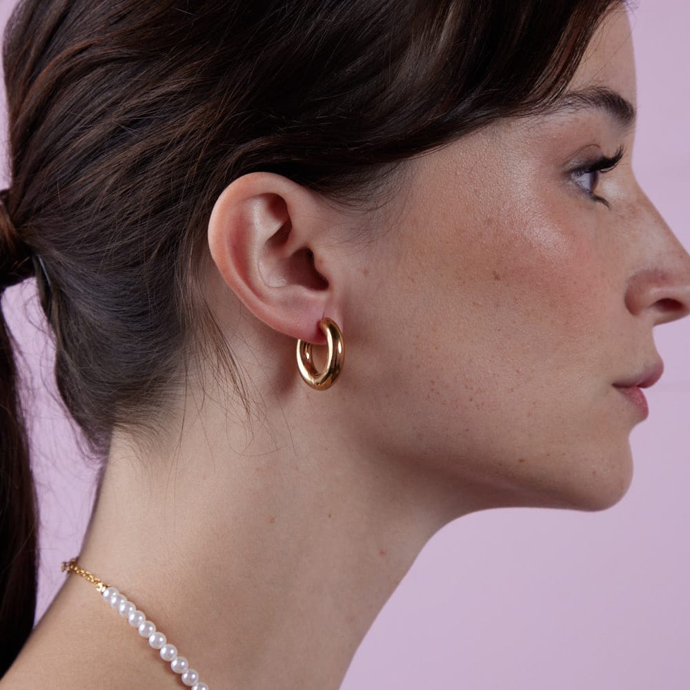 Goia AROS Aros Argolla Big Clip 5x12 mm acero gold