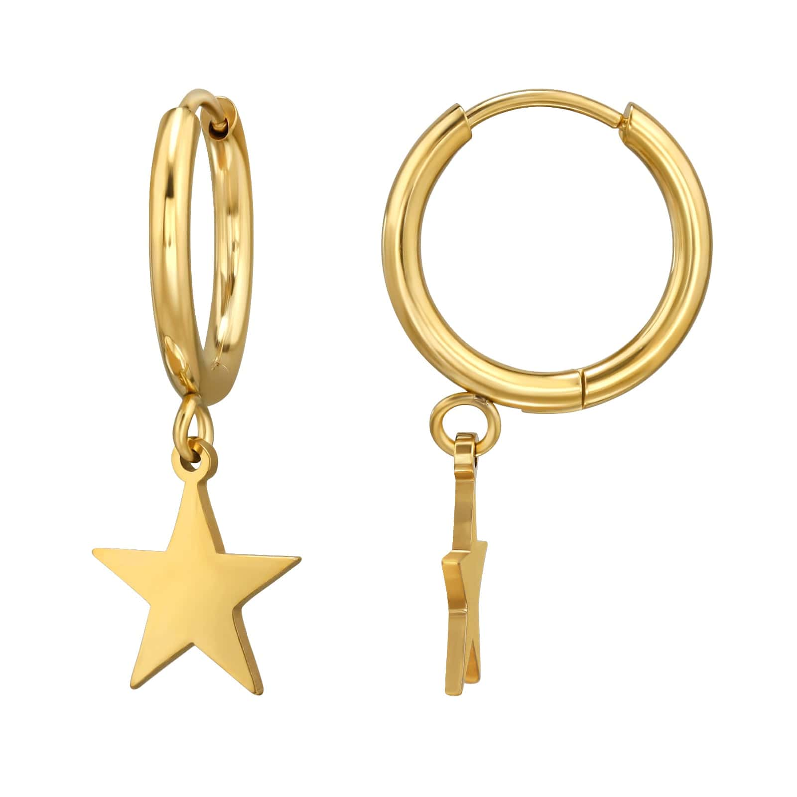 Goia AROS Aros Argolla Estrella Colgante Gold – Acero Inoxidable