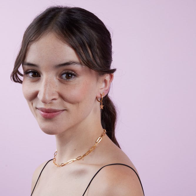 Goia AROS Aros Argolla Estrella Colgante Gold – Acero Inoxidable