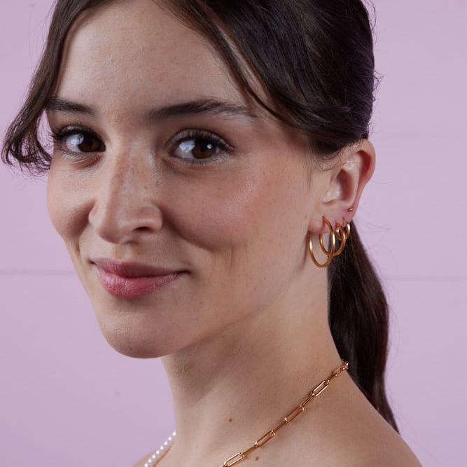 Goia AROS Aros Argolla Plana 14 mm gold