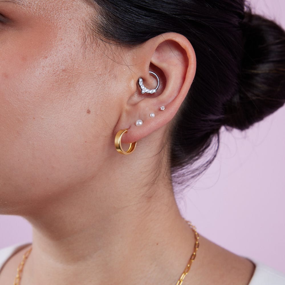 Goia AROS Aros Argolla Recta 14 mm Gold