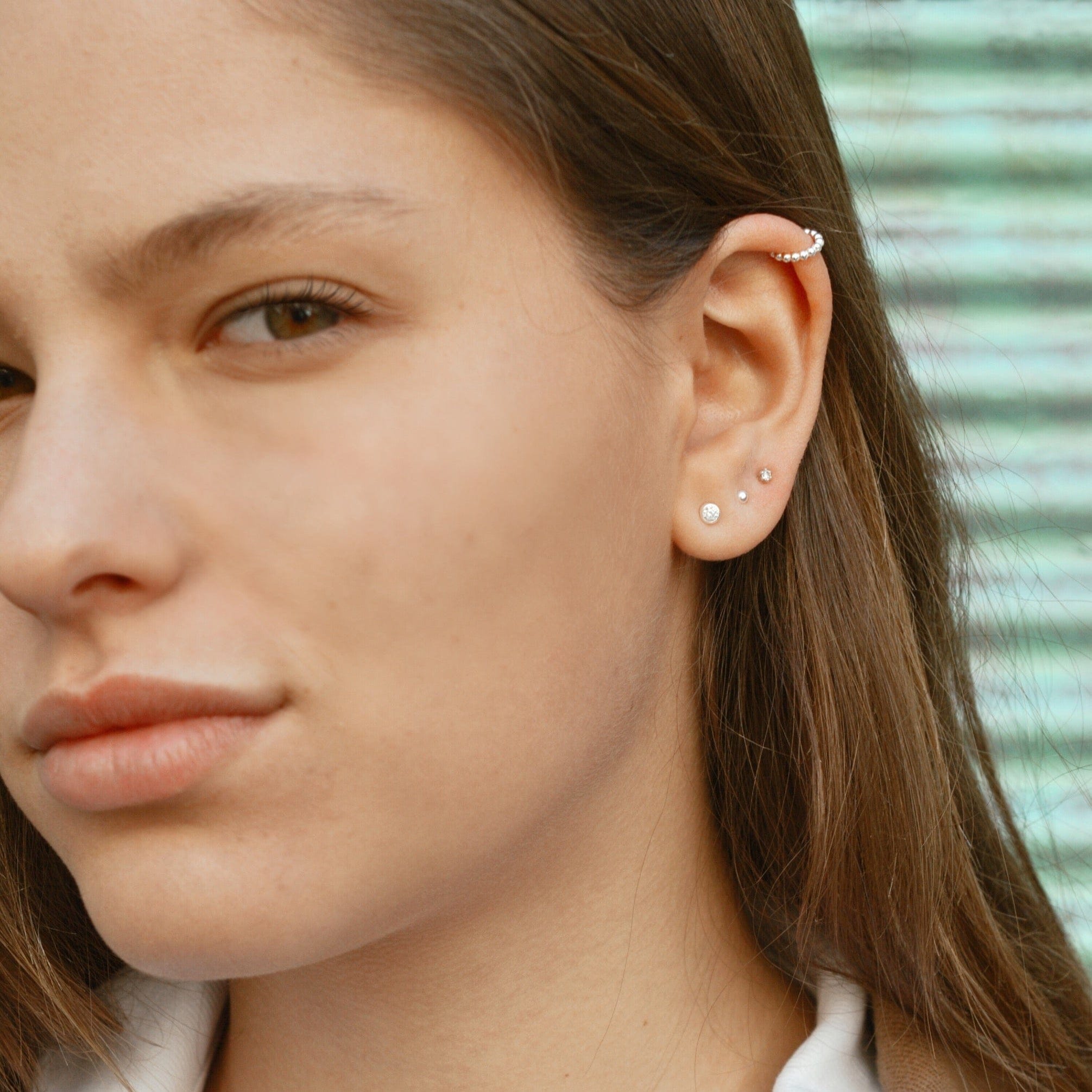 GOIA AROS Aros circón 4 mm plata