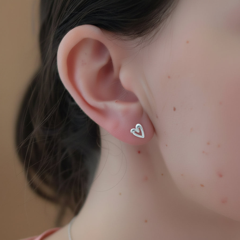 GOIA AROS Aros Corazón Dibujado Plata