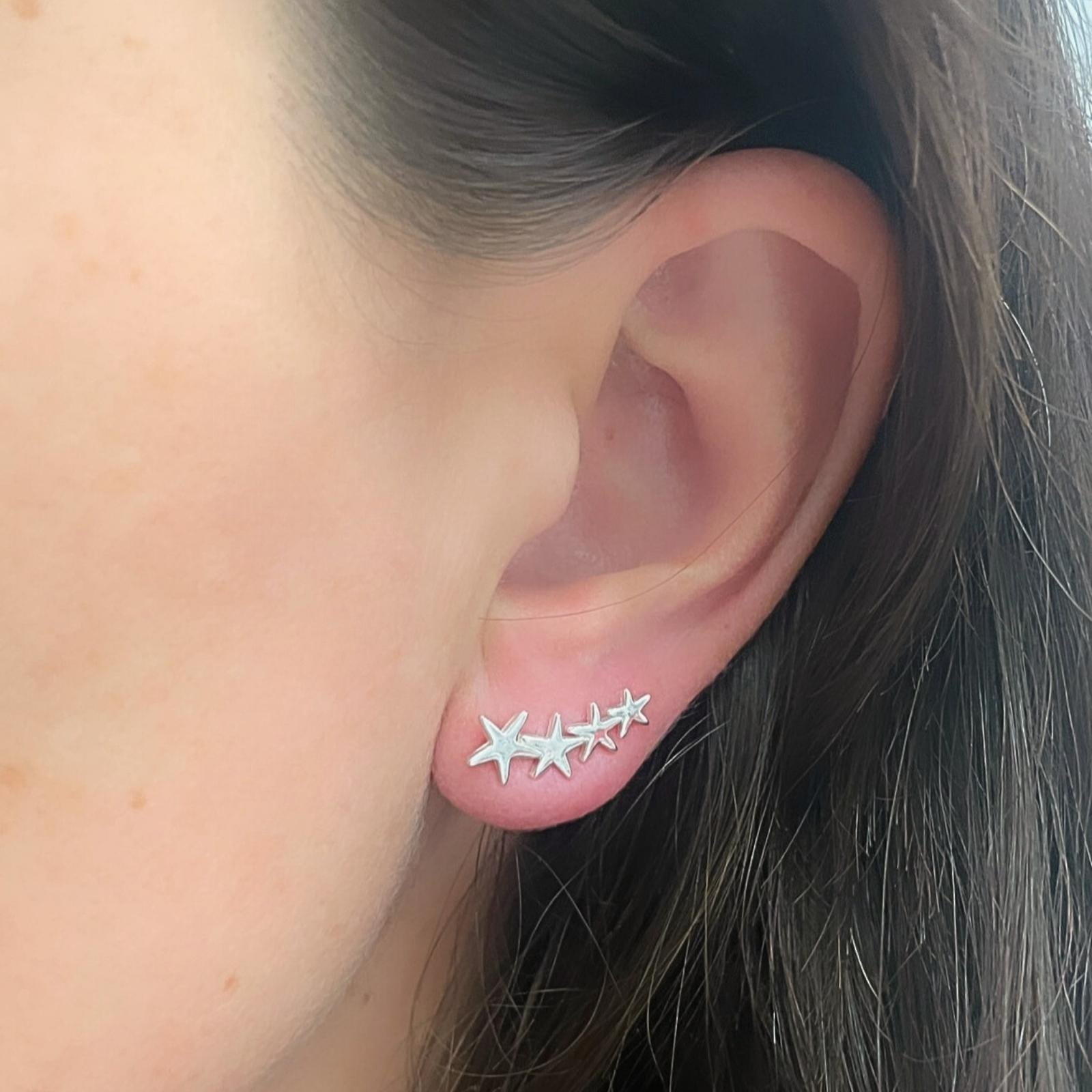 GOIA Aros Aros Estrella Símil Trepador Silver