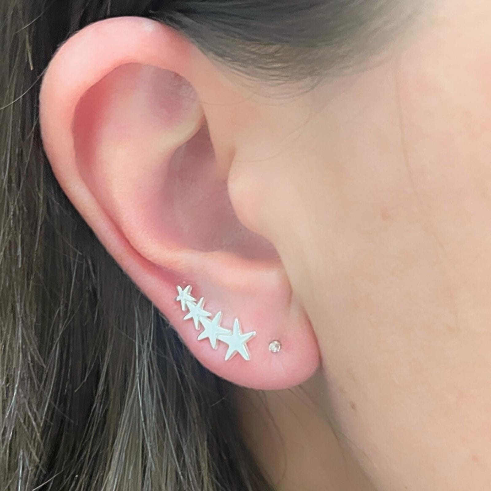 GOIA Aros Aros Estrella Símil Trepador Silver