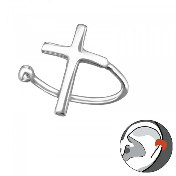 Goia AROS Cuff Cruz plata