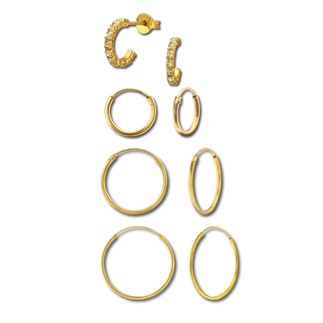 Goia AROS Pack Argollas Gold Circones