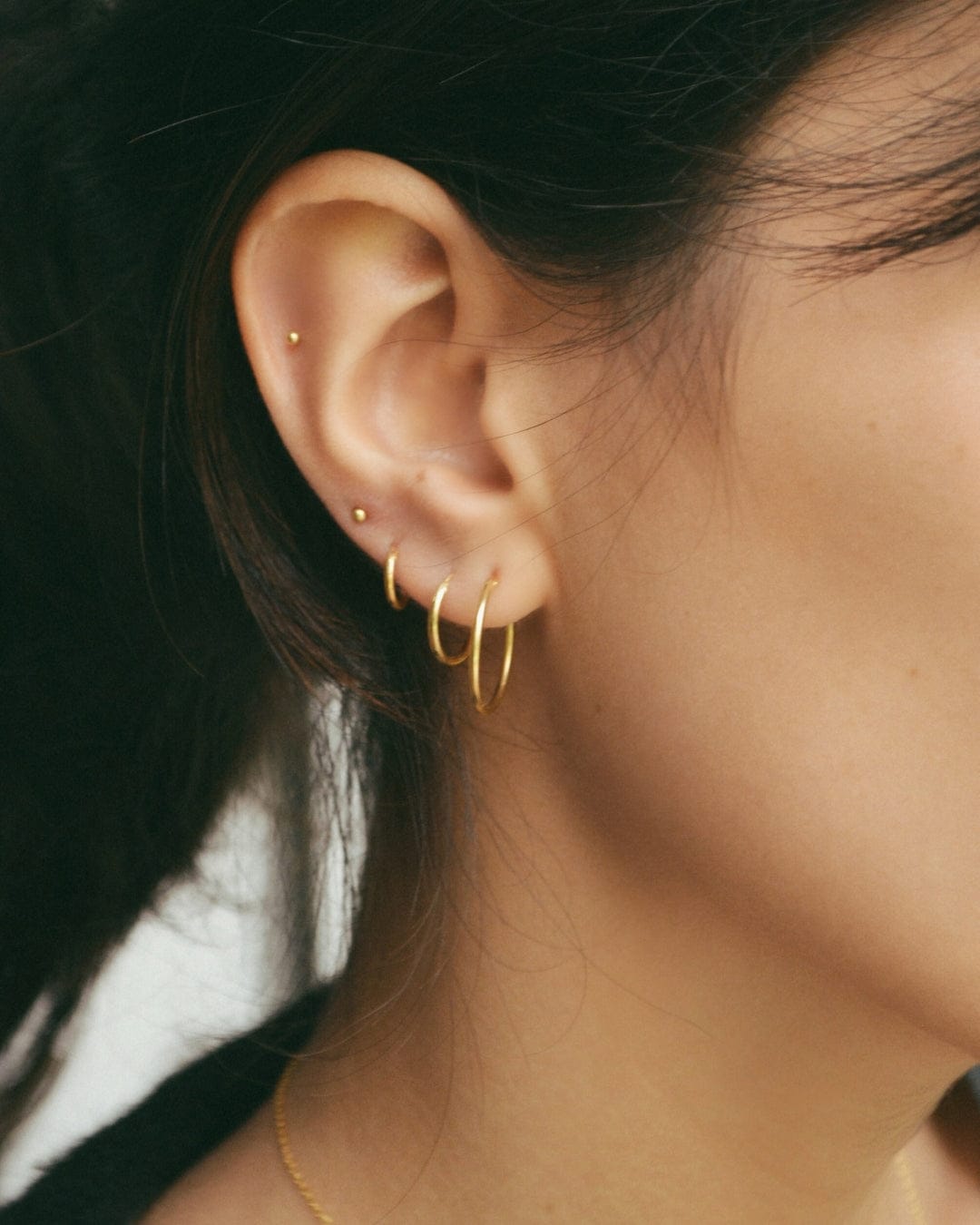 Goia Aros PACK HOOPS  Argollas 8mm + argollas 12 mm + Argollas 18 mm (incluye Aros Bolita 2mm Gold de REGALO)