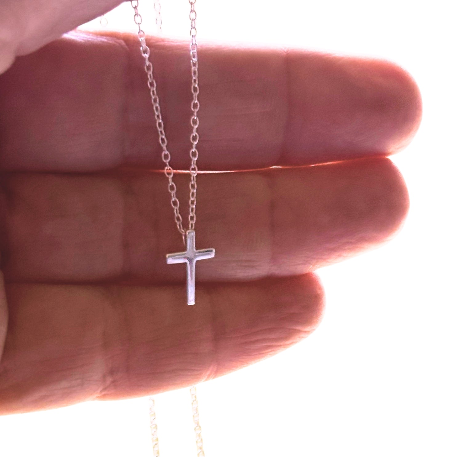 Collar Cruz Colgante plata