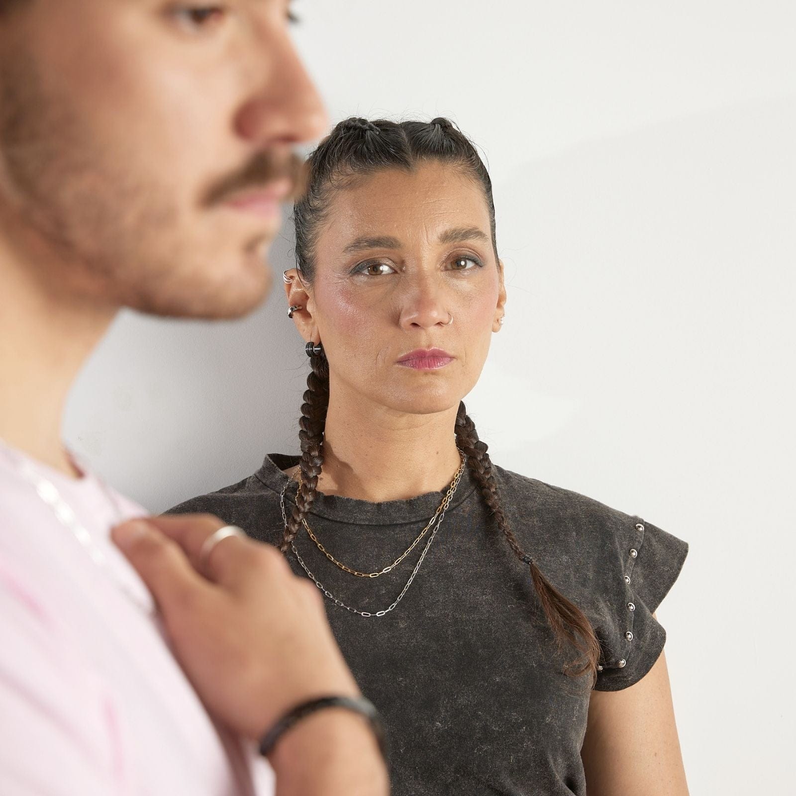 Goia COLLAR Cadena Unisex Gruesa 50 cm Plata