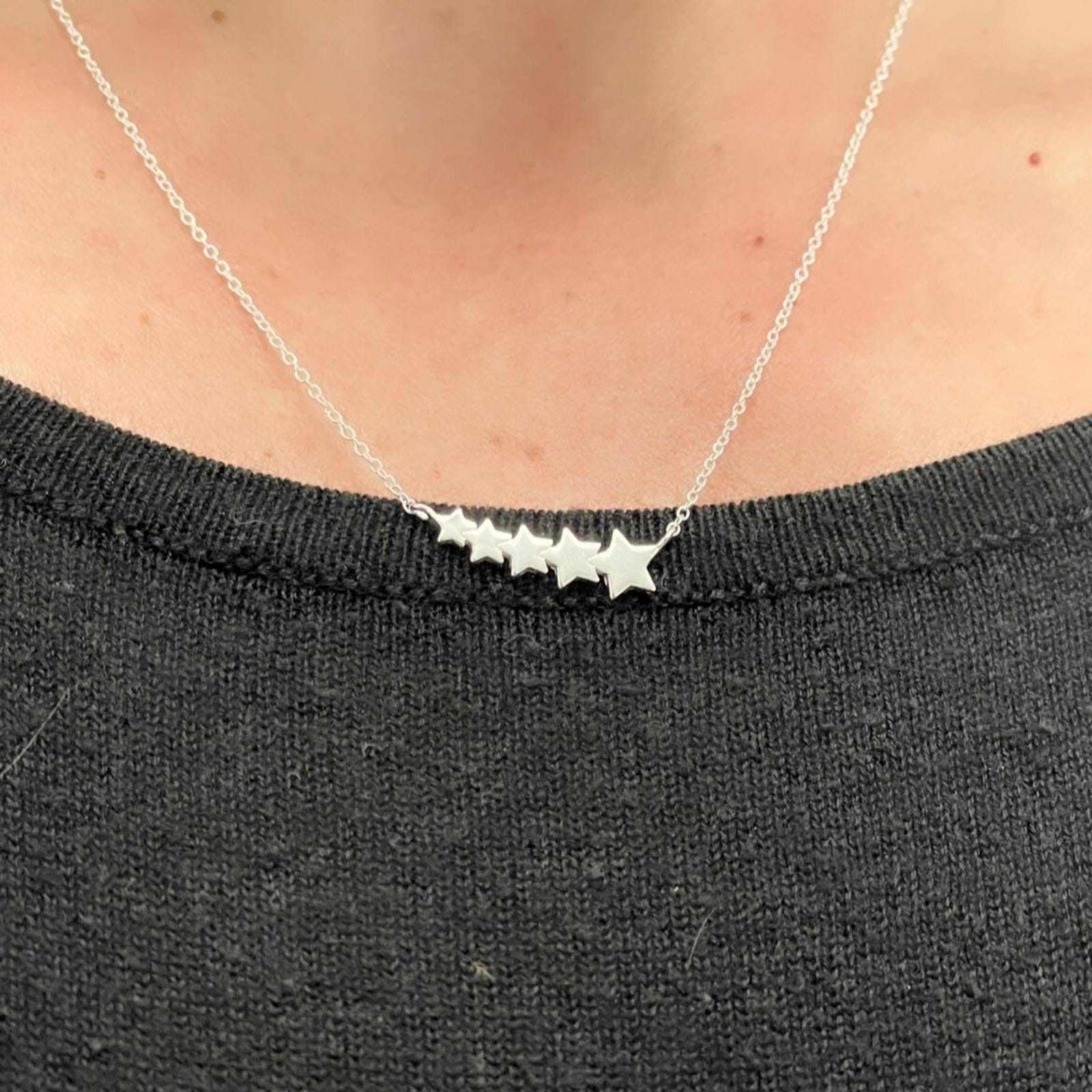 GOIA Collar Collar 5 Estrellas Unidas plata