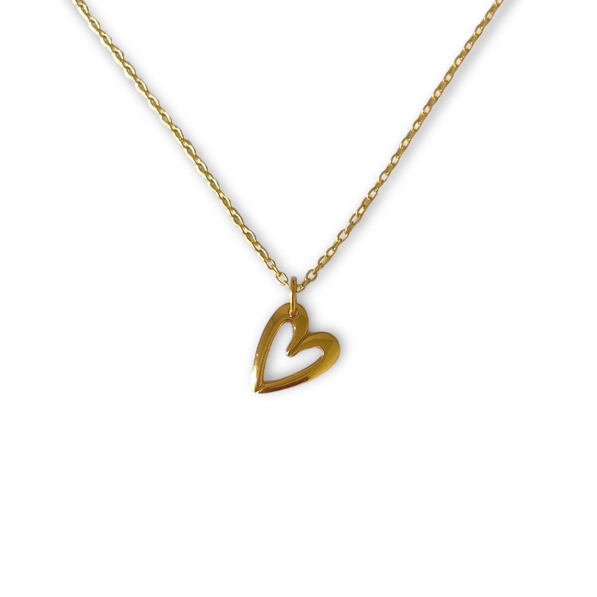 GOIA Collar Collar Corazón dibujado Gold