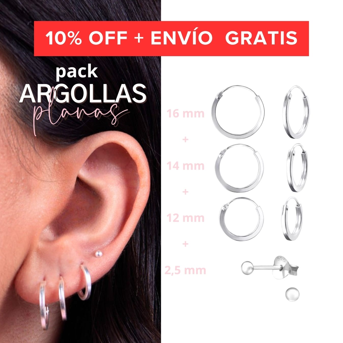 Goia Pack Argolla Plana Silver