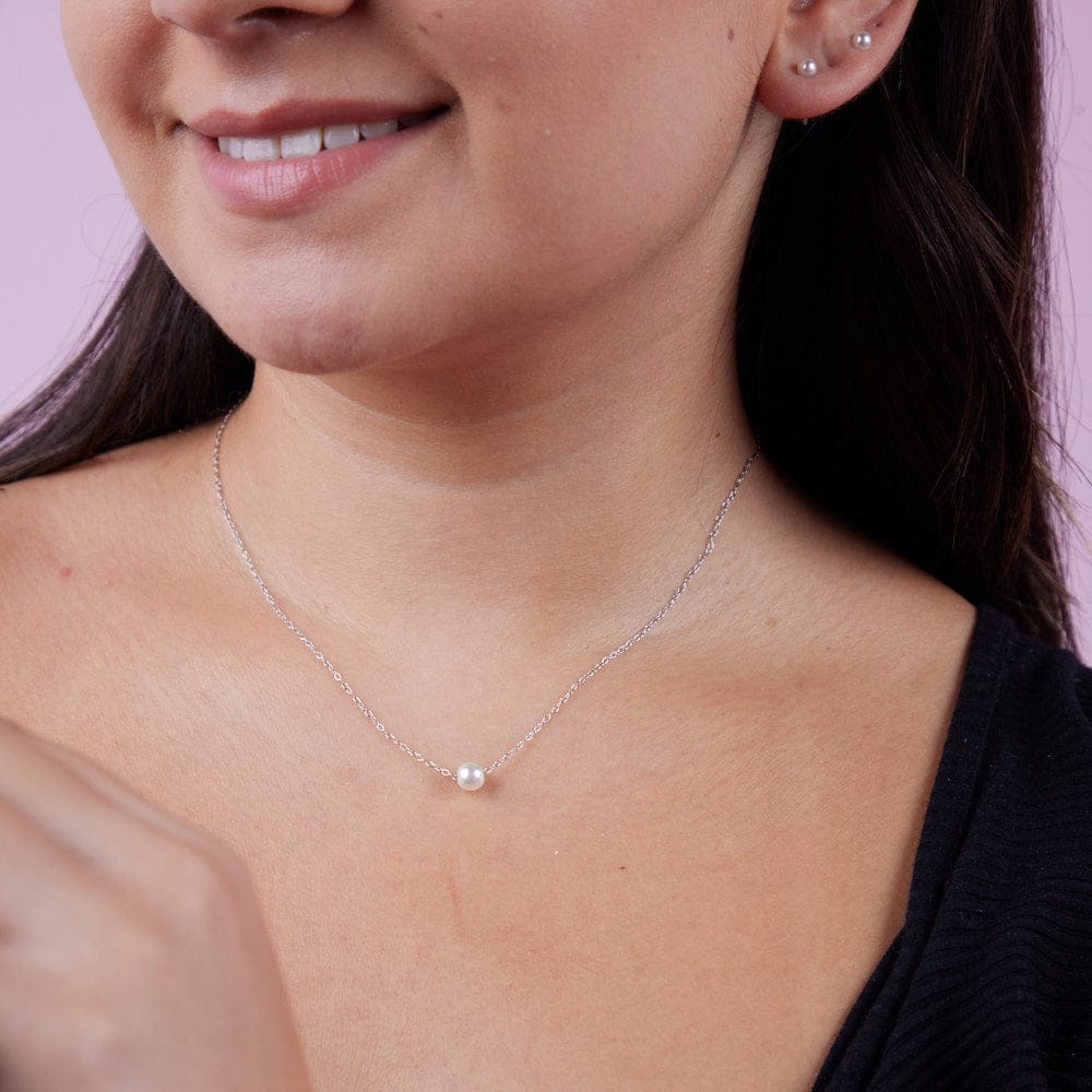 Goia pack de joyas Pack Perlas (Aritos + Collar) Silver