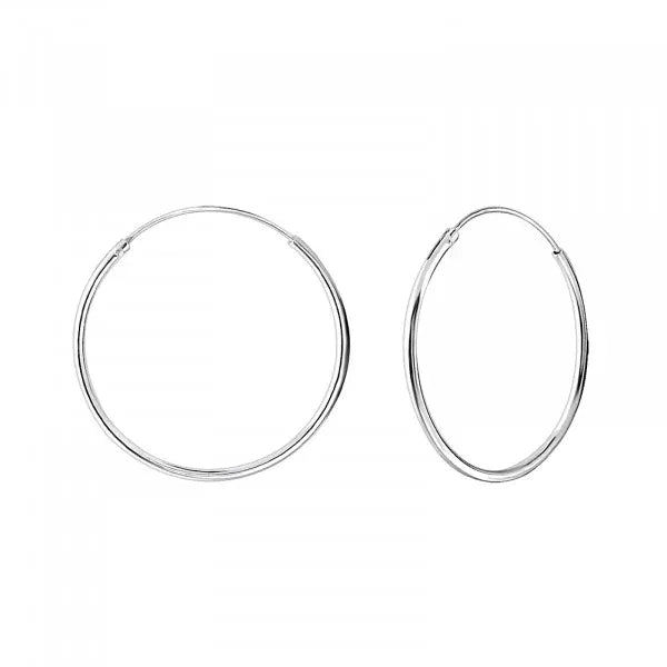 Goia Pendiente Aros argolla 25 mm plata