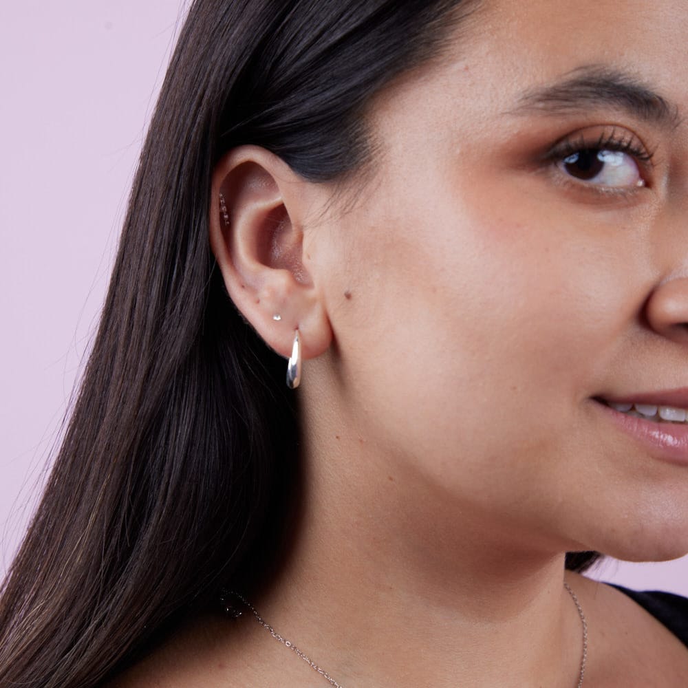 Goia Pendiente Aros argolla 4x16 mm plata