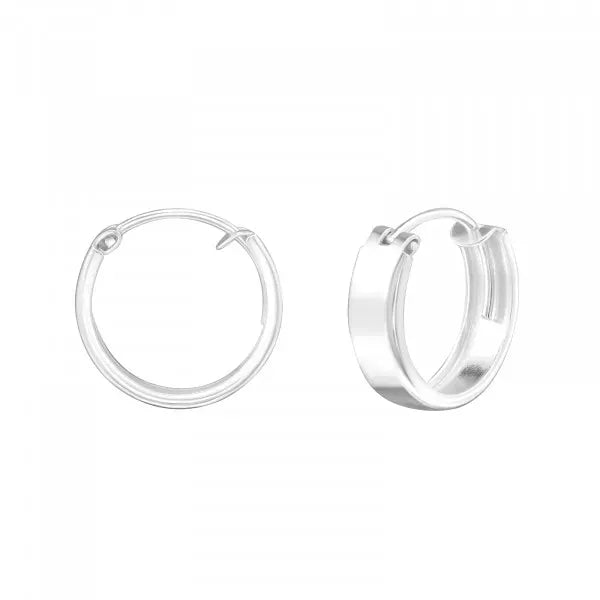Goia Pendiente Aros argolla recta 14 mm plata