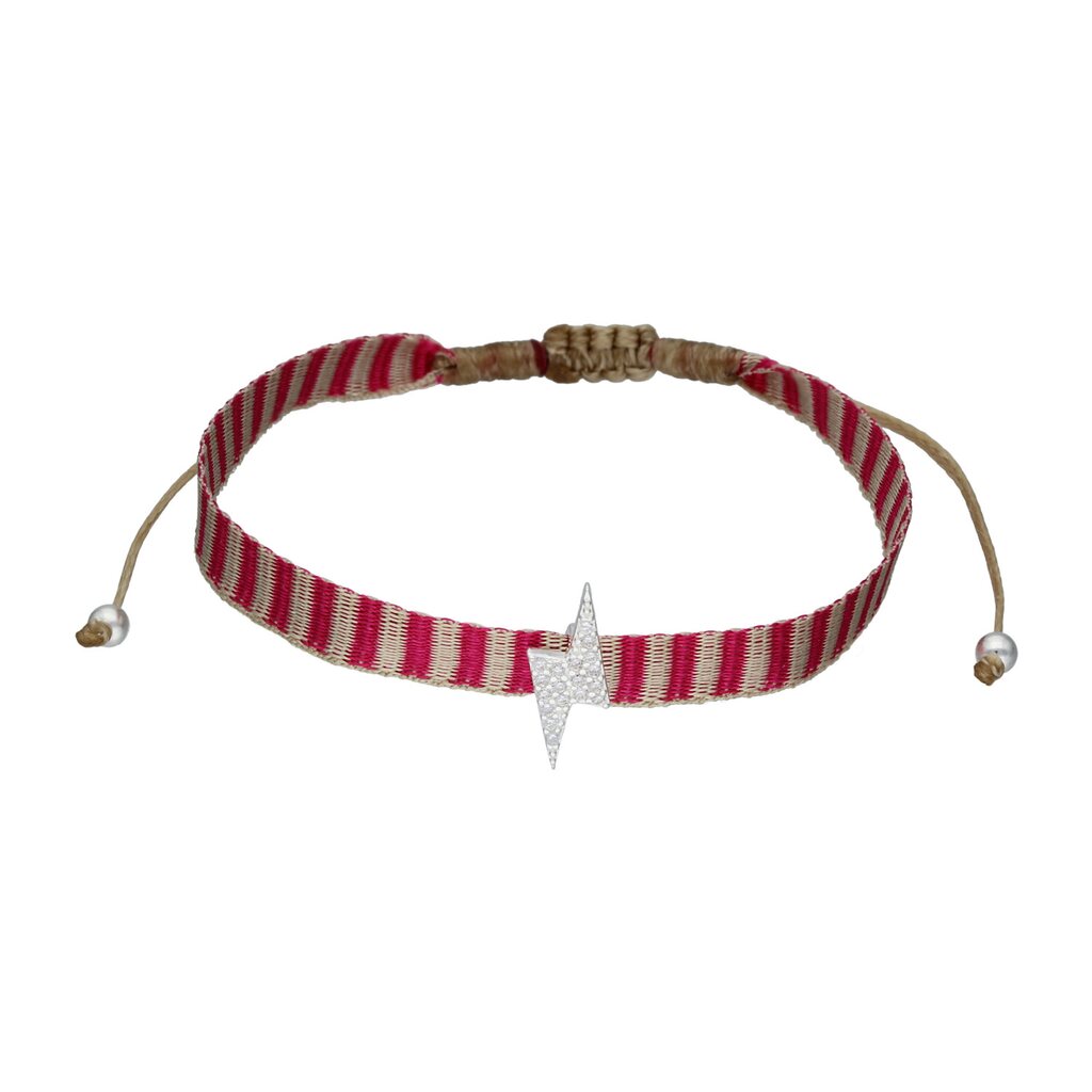 pulsera amuleto rayo fucsia