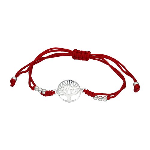 pulsera amuleto arbol de la vida roja