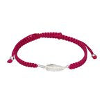 pulsera amuleto pluma fucsia