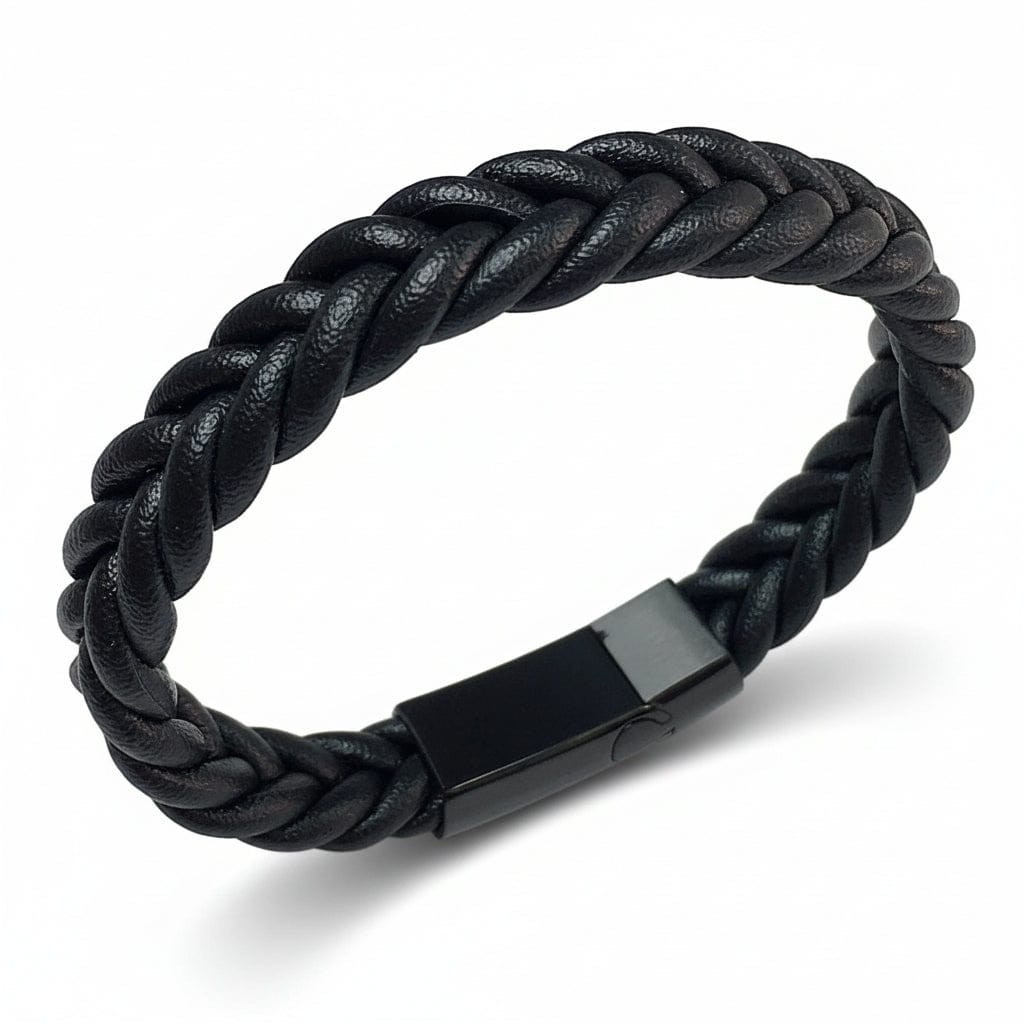 Goia PULSERA Pulsera Trenza gruesa negra
