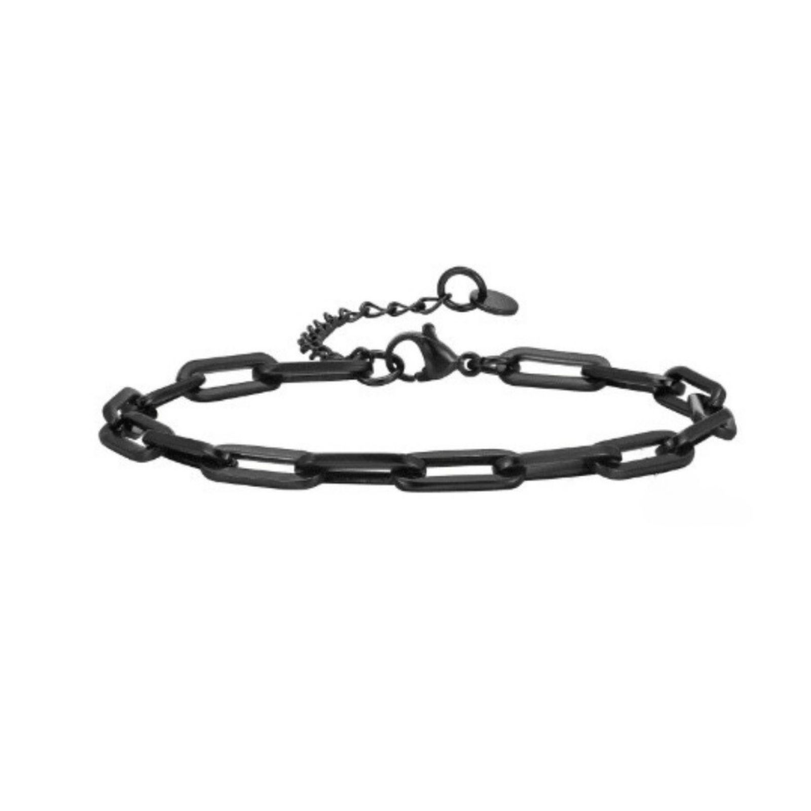 Pulsera Cadena Hip Hop 18,5 cm Acero Inoxidable - Negra