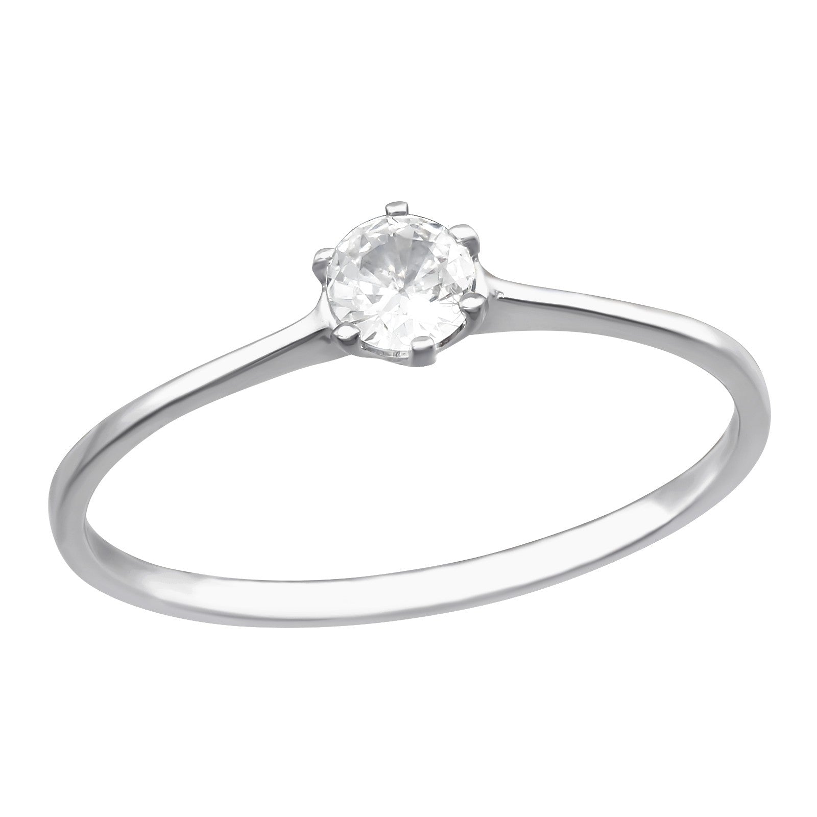 Anillo Solitario plata